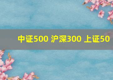 中证500 沪深300 上证50